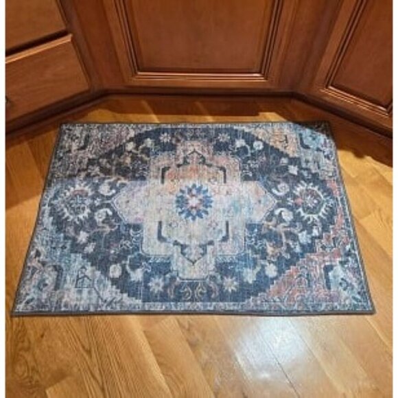 New Washable Indoor Doormat, Non Slip Retro Floor Mat 24" x 36" Area Rug - Picture 2 of 2